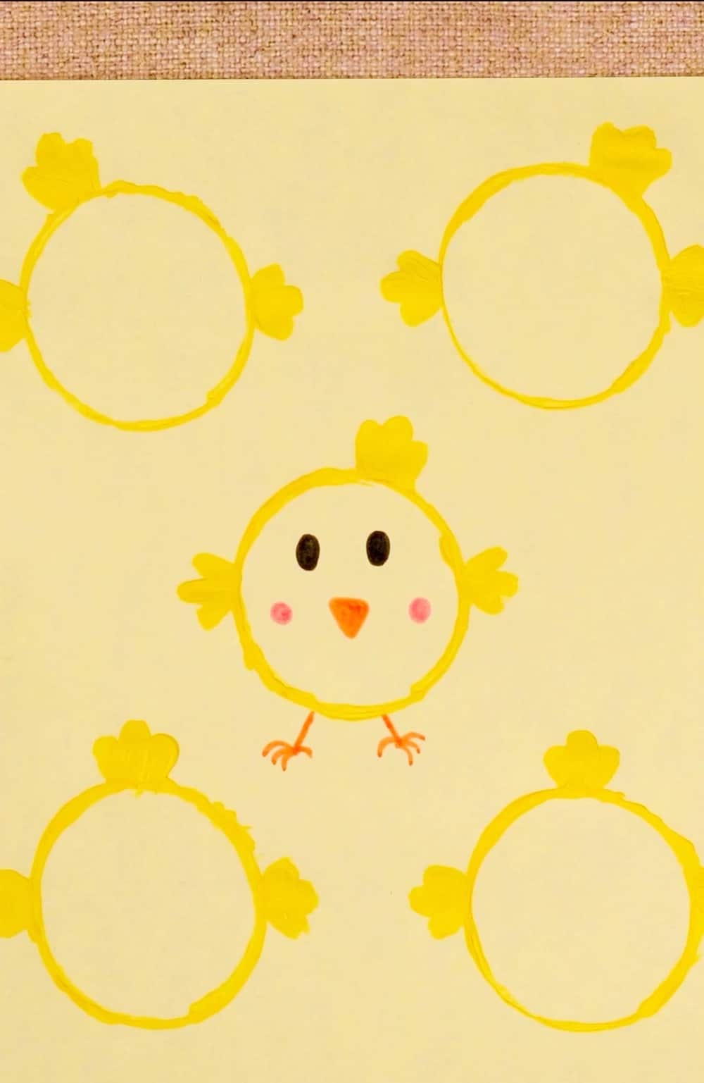 Easter paper tube chick craft 