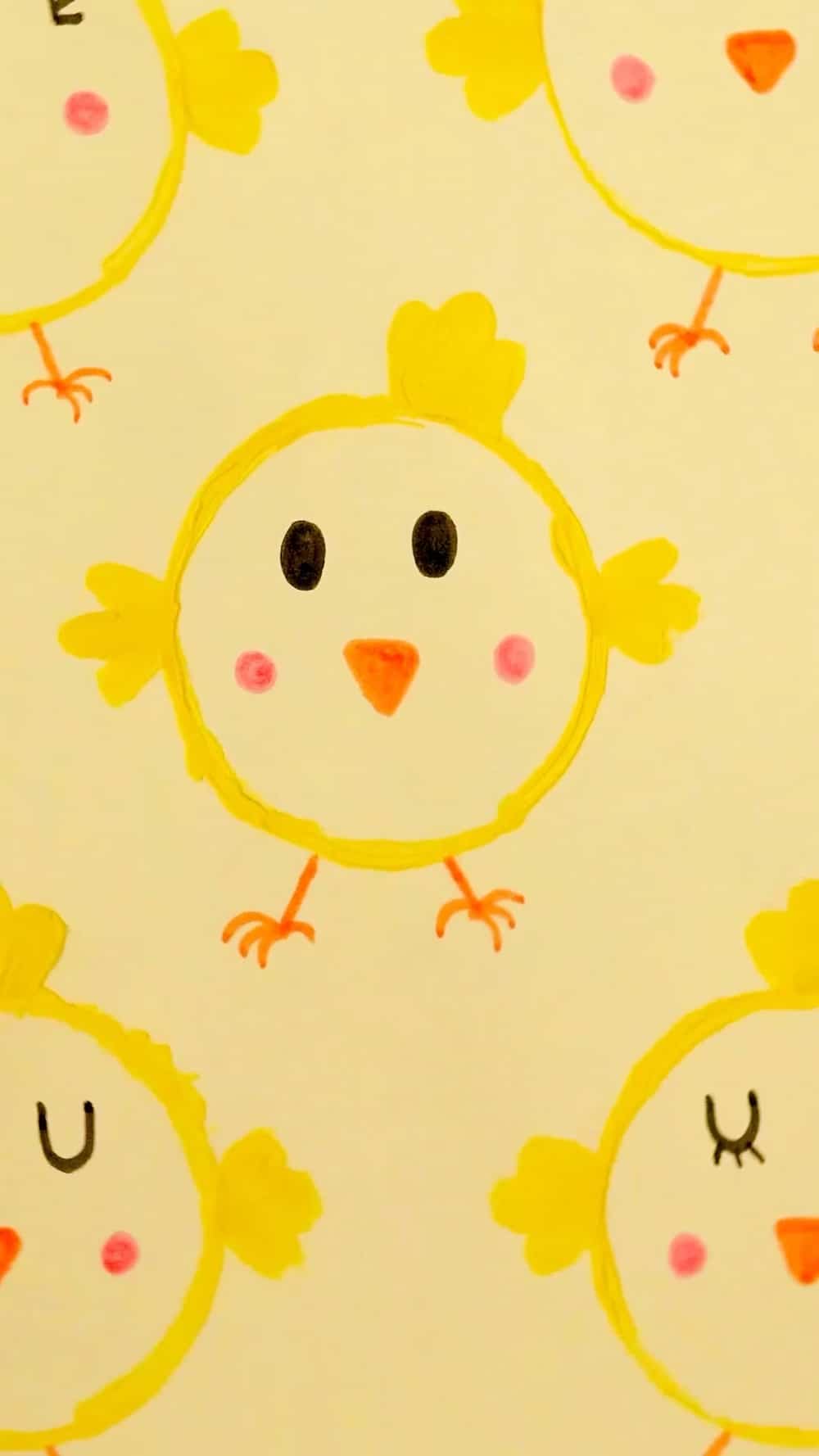 paper tube Easter chick craft 