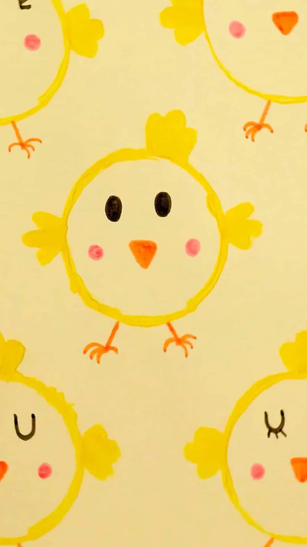 paper tube Easter chick craft 