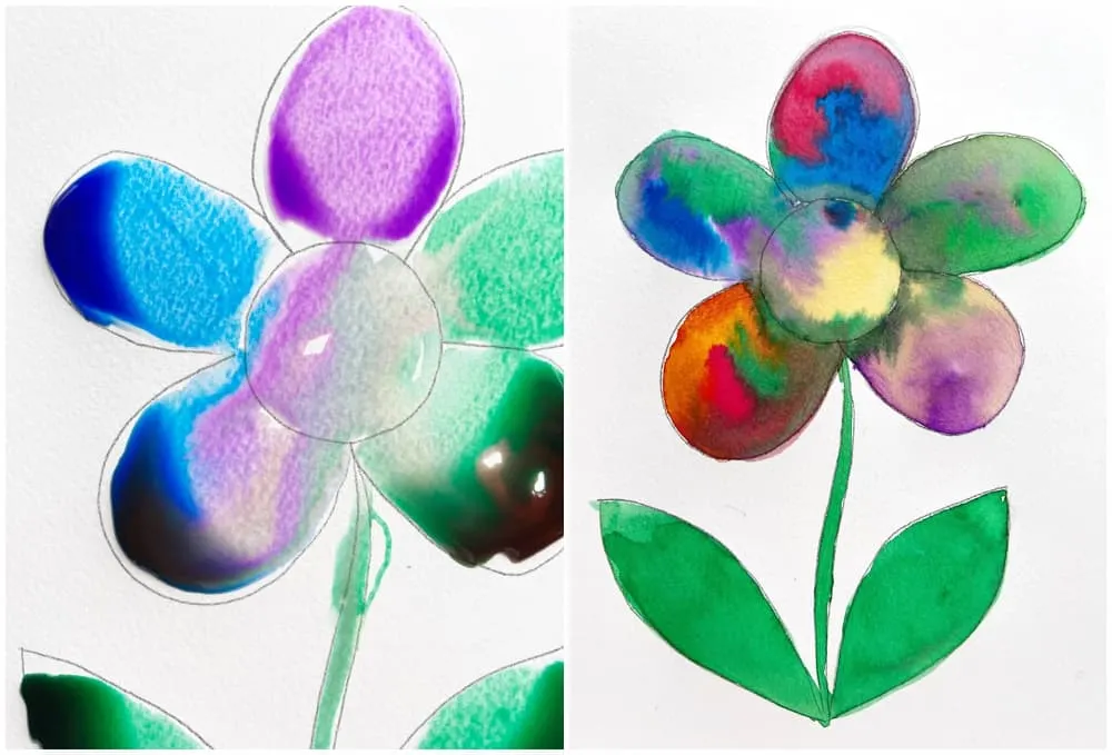 How to Make a Beautiful Watercolor Flower Painting - Projects with Kids