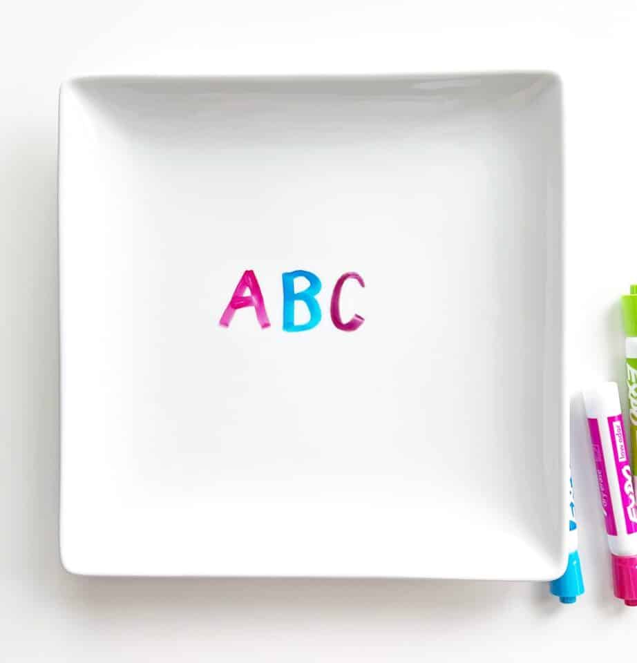 Alphabet Dry Erase Experiment