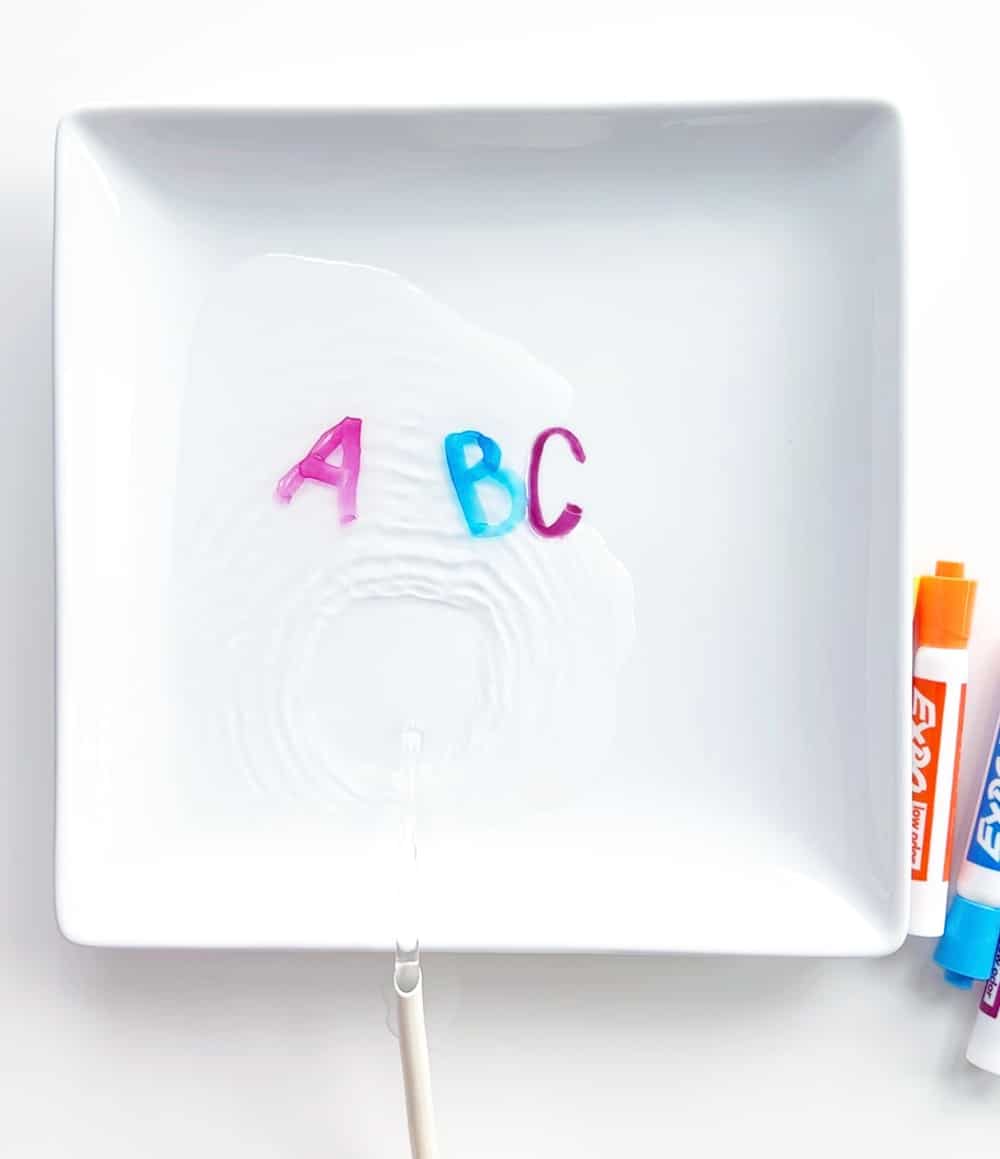 Alphabet Dry Erase Experiment