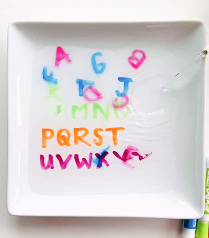 Alphabet Dry Erase Experiment