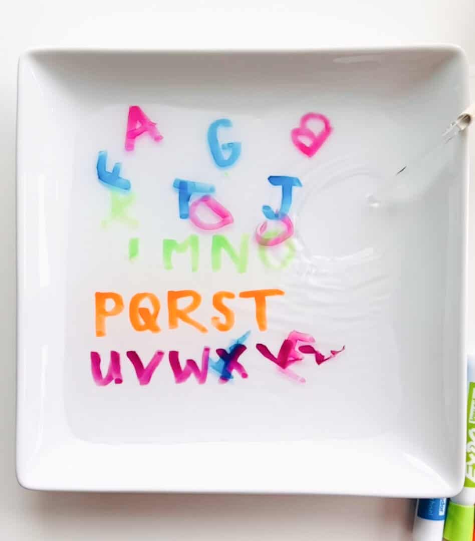 Alphabet Dry Erase Experiment