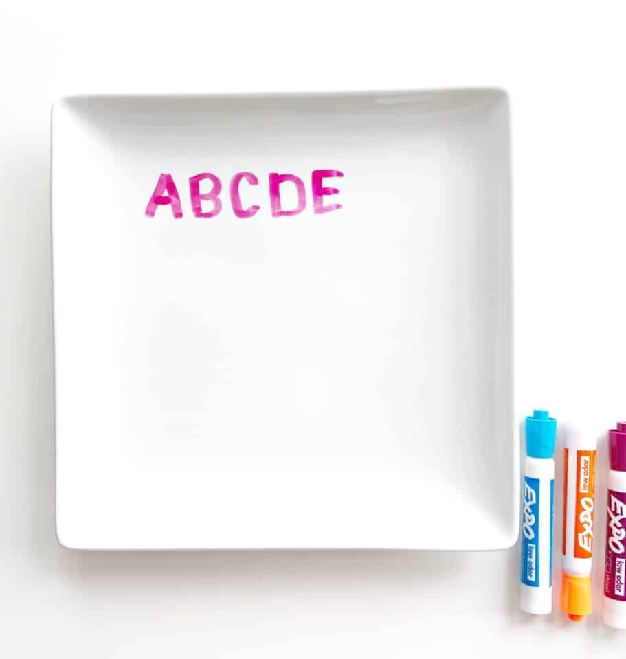 Alphabet Dry Erase Experiment