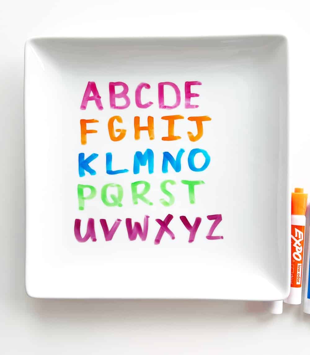 Alphabet Dry Erase Experiment