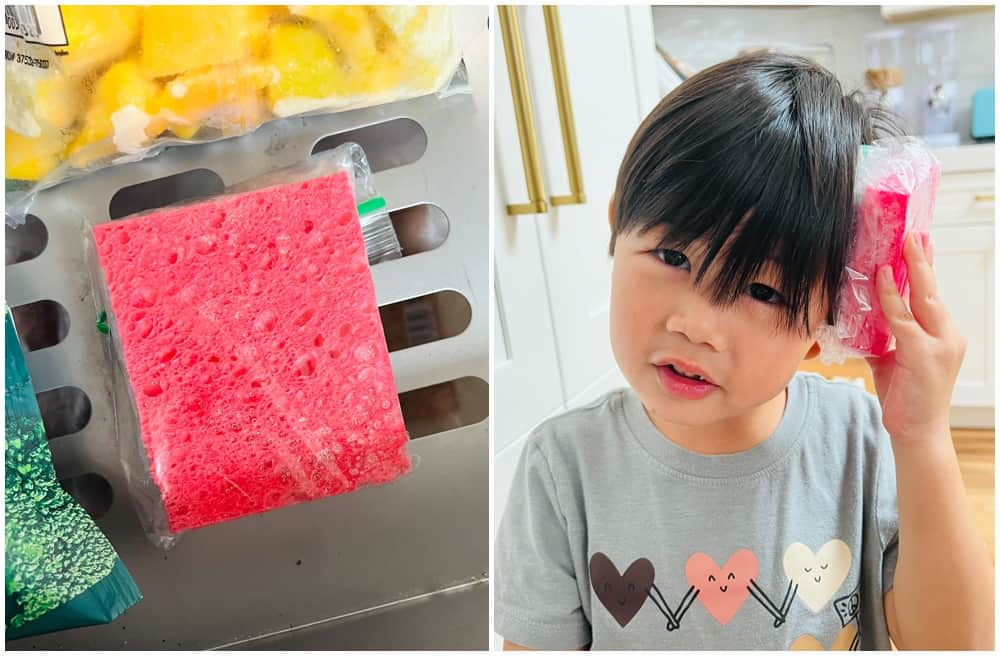 sponge ice pack hack