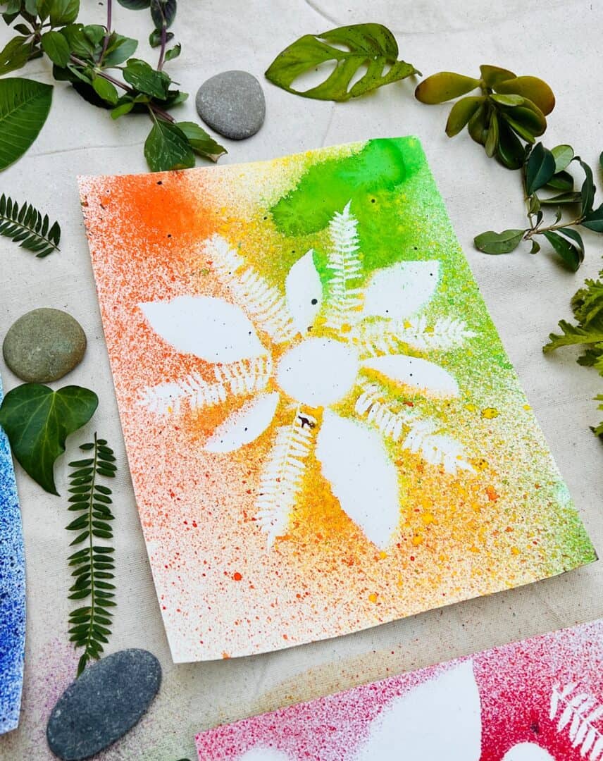 Nature Watercolor Spray Art Fun Watercolor Painting Idea For Kids