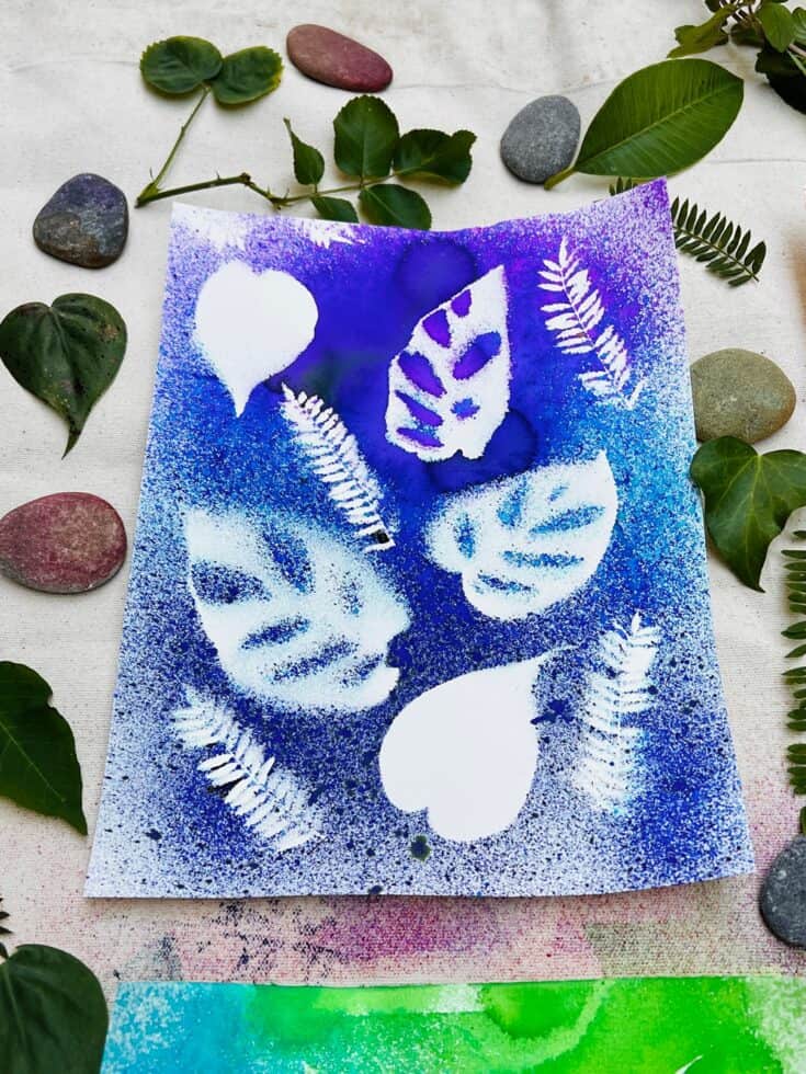 Nature Watercolor Spray Art Fun Watercolor Painting Idea For Kids