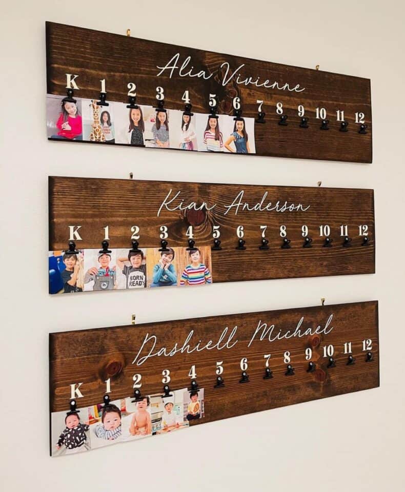 Picture Board Example This Personalized School Picture Board Captures Your Kids Through The Years