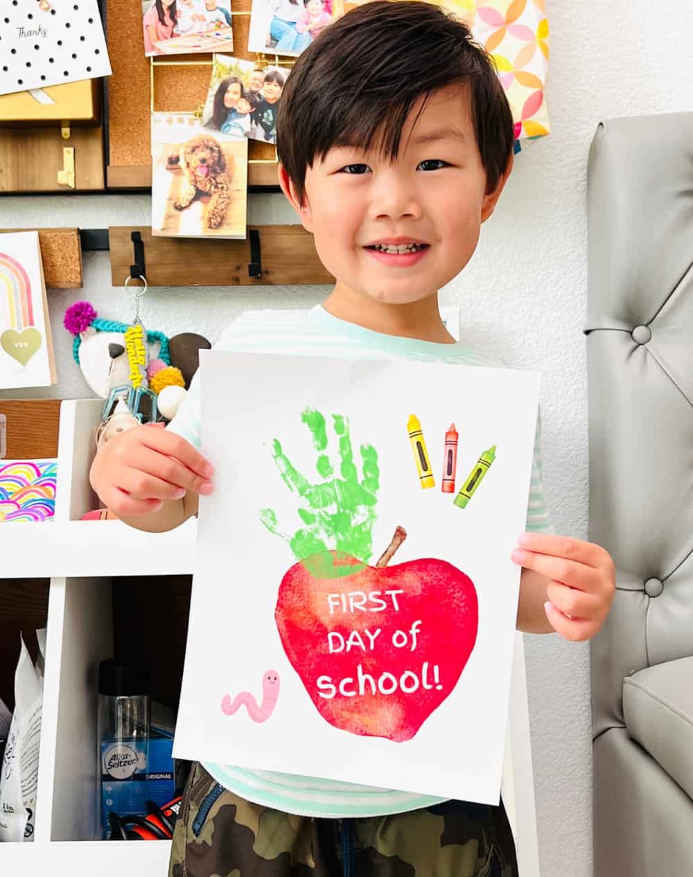 Handprint Art Back to School Printable