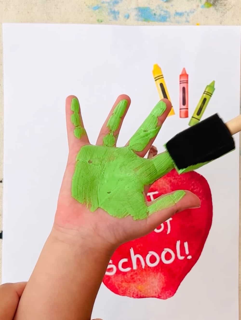 Handprint Art Back to School Printable