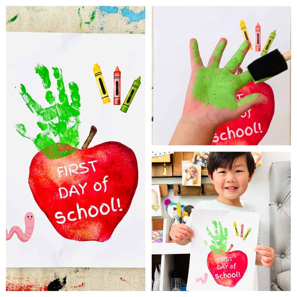 Handprint Art Back to School Printable