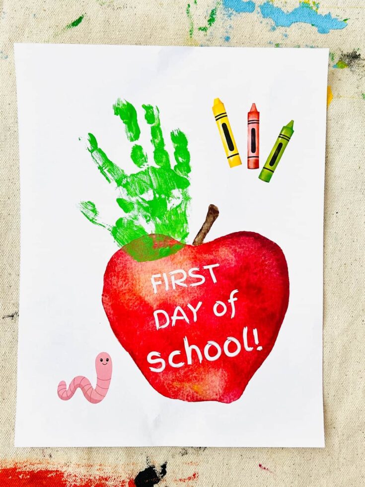 Handprint Art Back to School Printable 