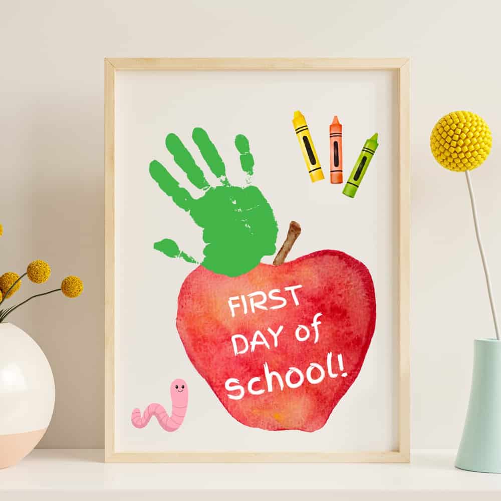 back to school handprint art