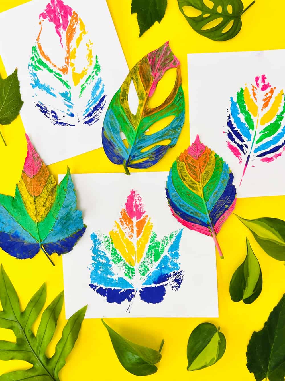 painted leaf art