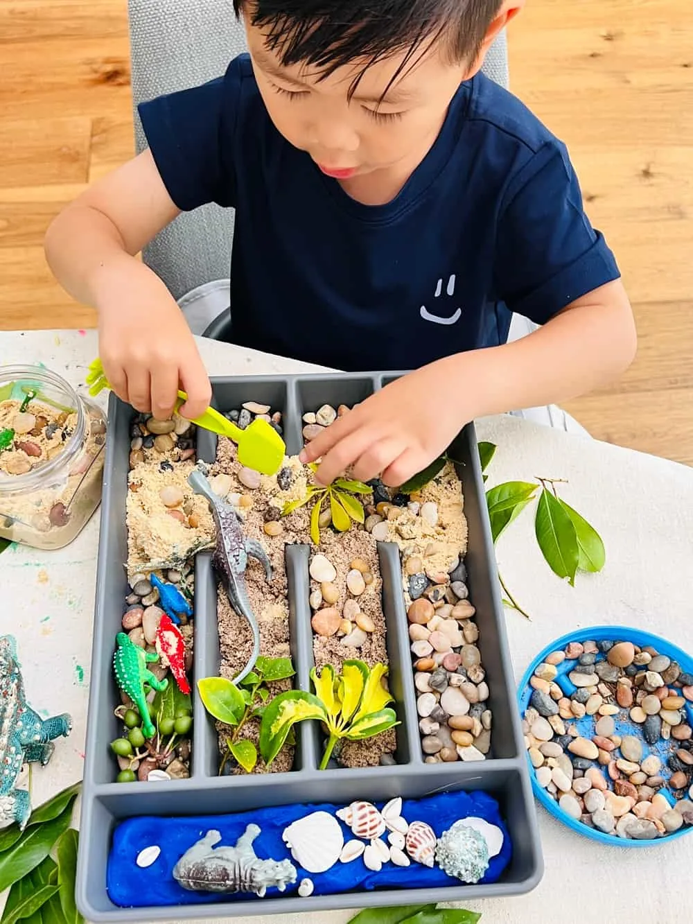 Utensil Tray Sensory Play Hack