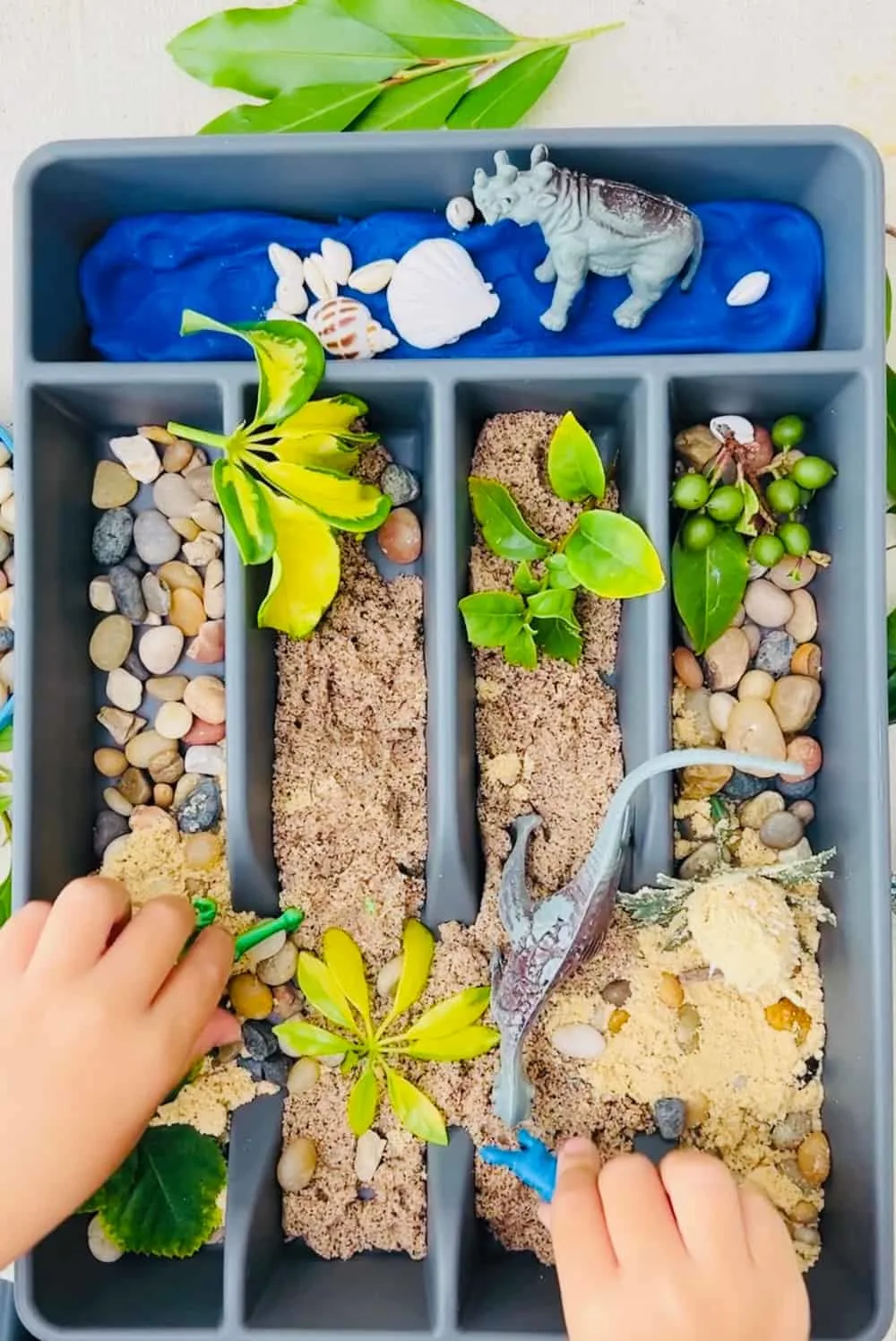 Utensil Tray Sensory Play Hack