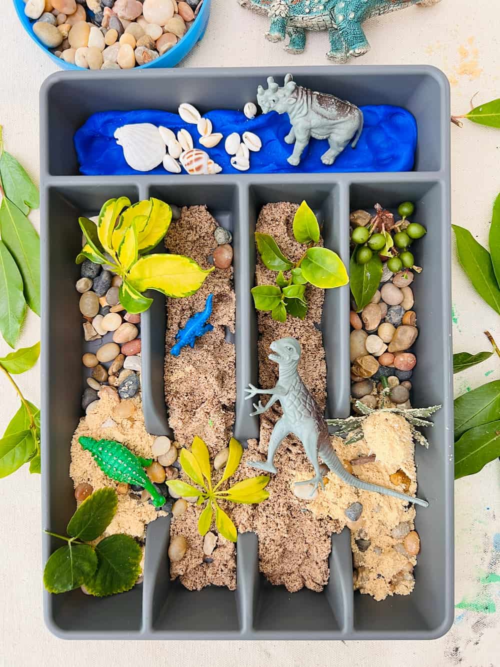 utensil tray sensory play hack