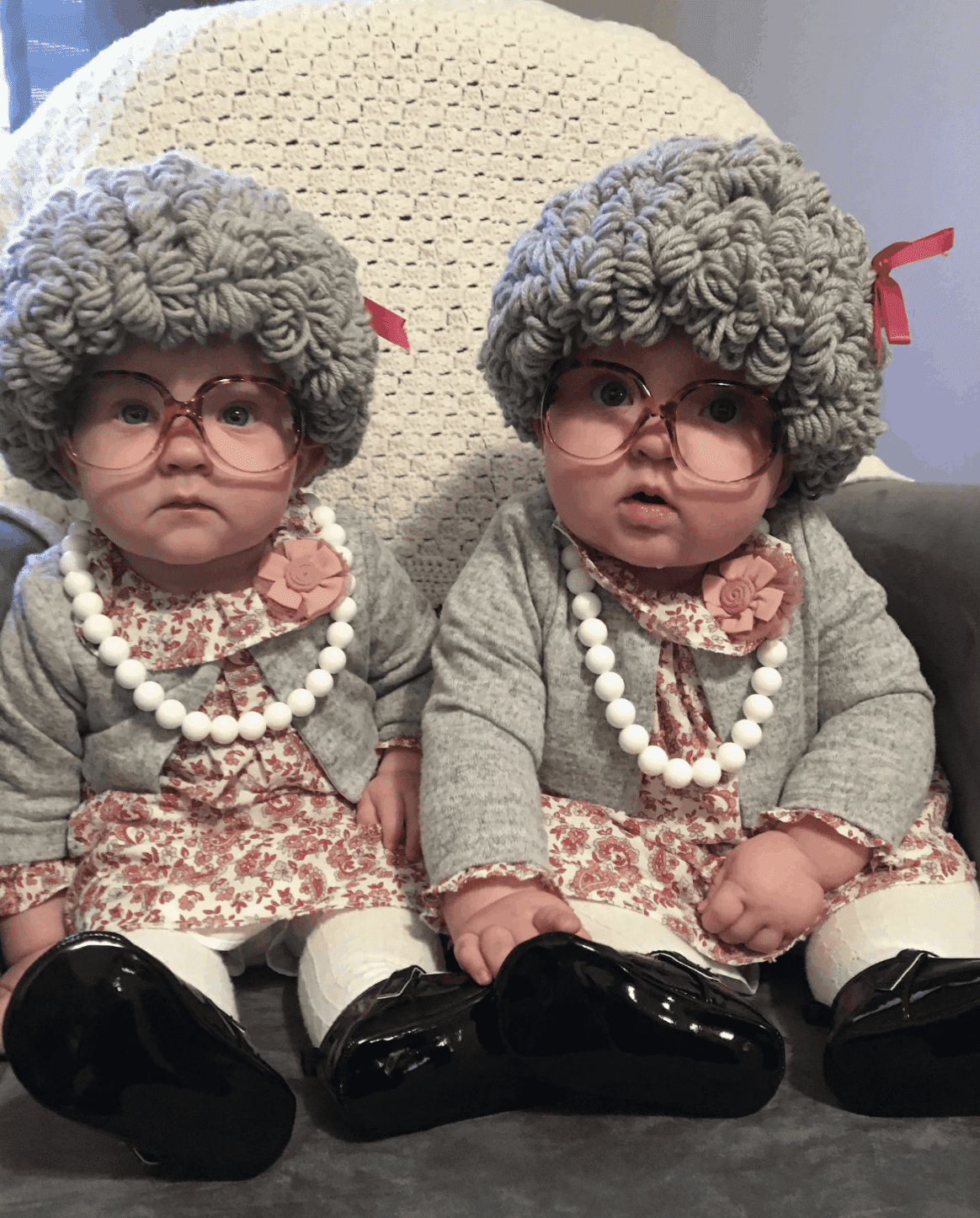 old lady wig costume