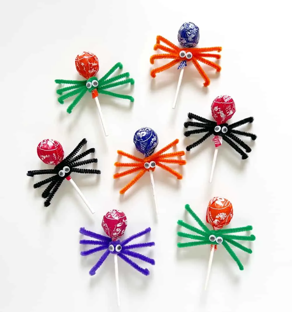 spider lollipops halloween treat