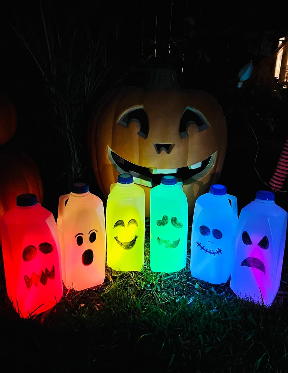  Milk Jug Jack-O-Lanterns