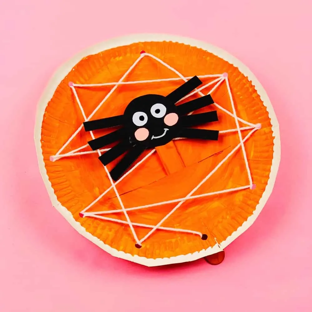 paper plate spider craft