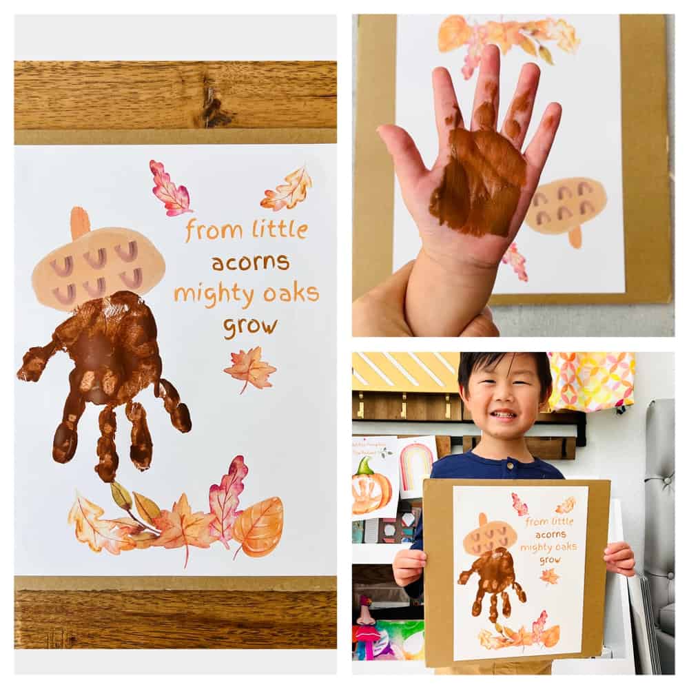 Acorn Handprint Art