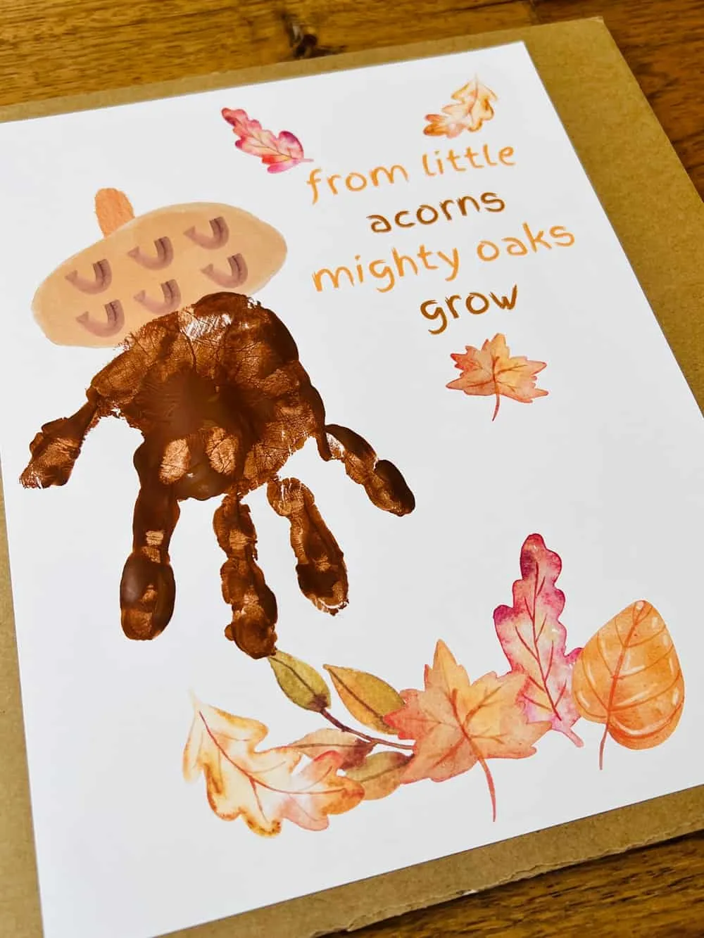 Acorn Handprint Art