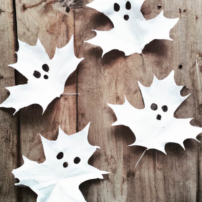 Spooky Ghost Leaf Crafts to Make This Fall