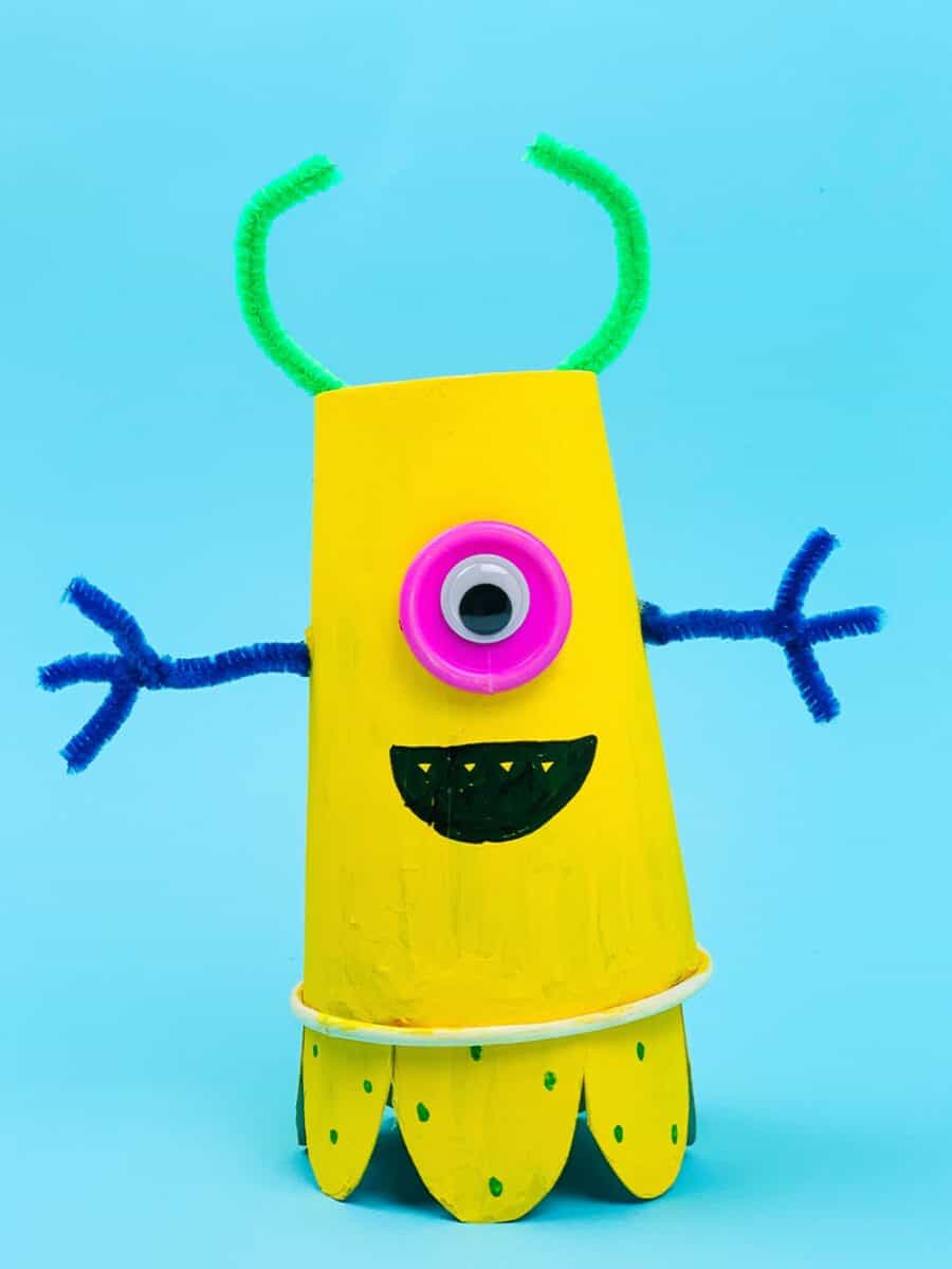 Spooky DIY Paper Cup Monster Craft