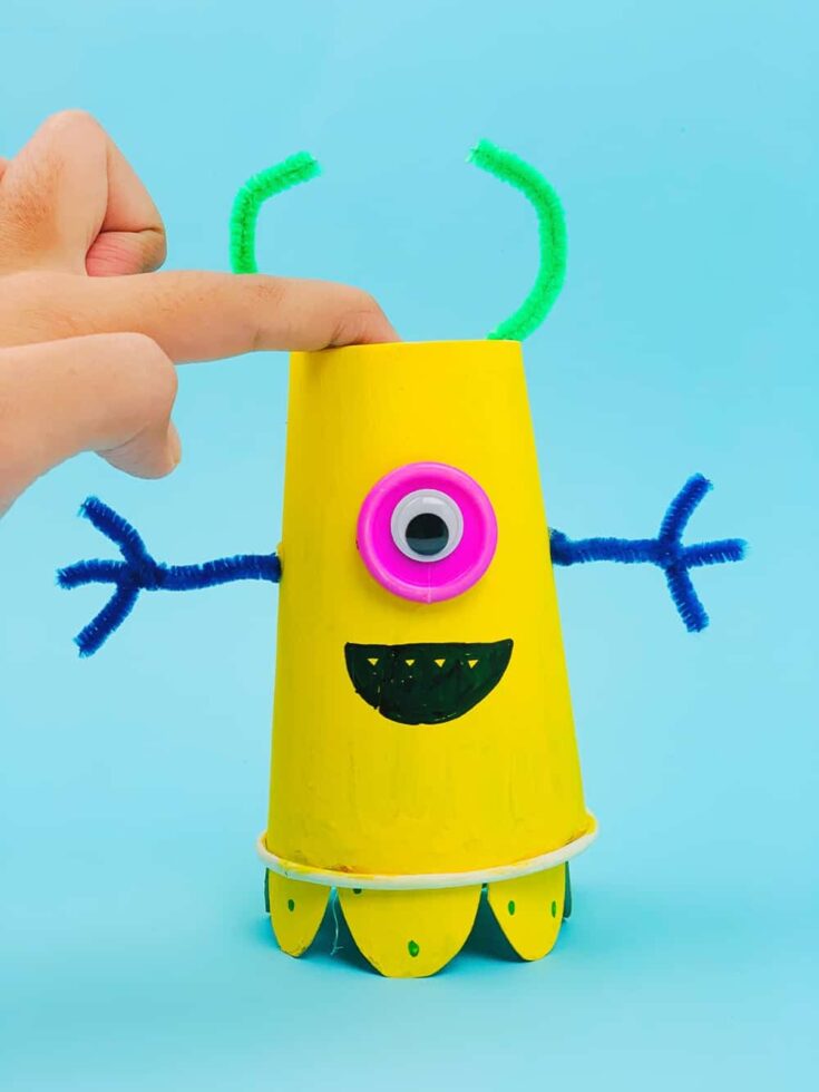 Spooky DIY Paper Cup Monster Craft