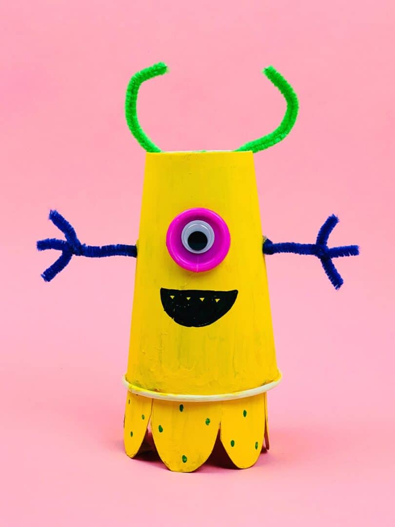 Spooky DIY Paper Cup Monster Craft