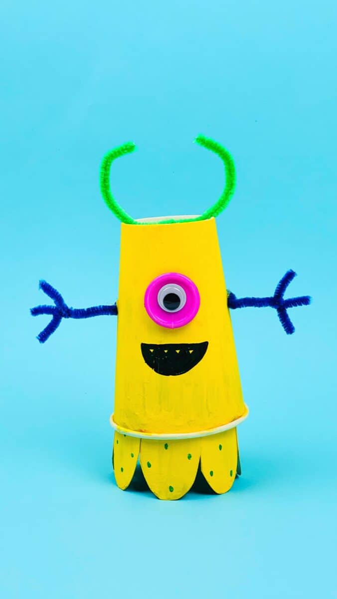 Spooky DIY Paper Cup Monster Craft
