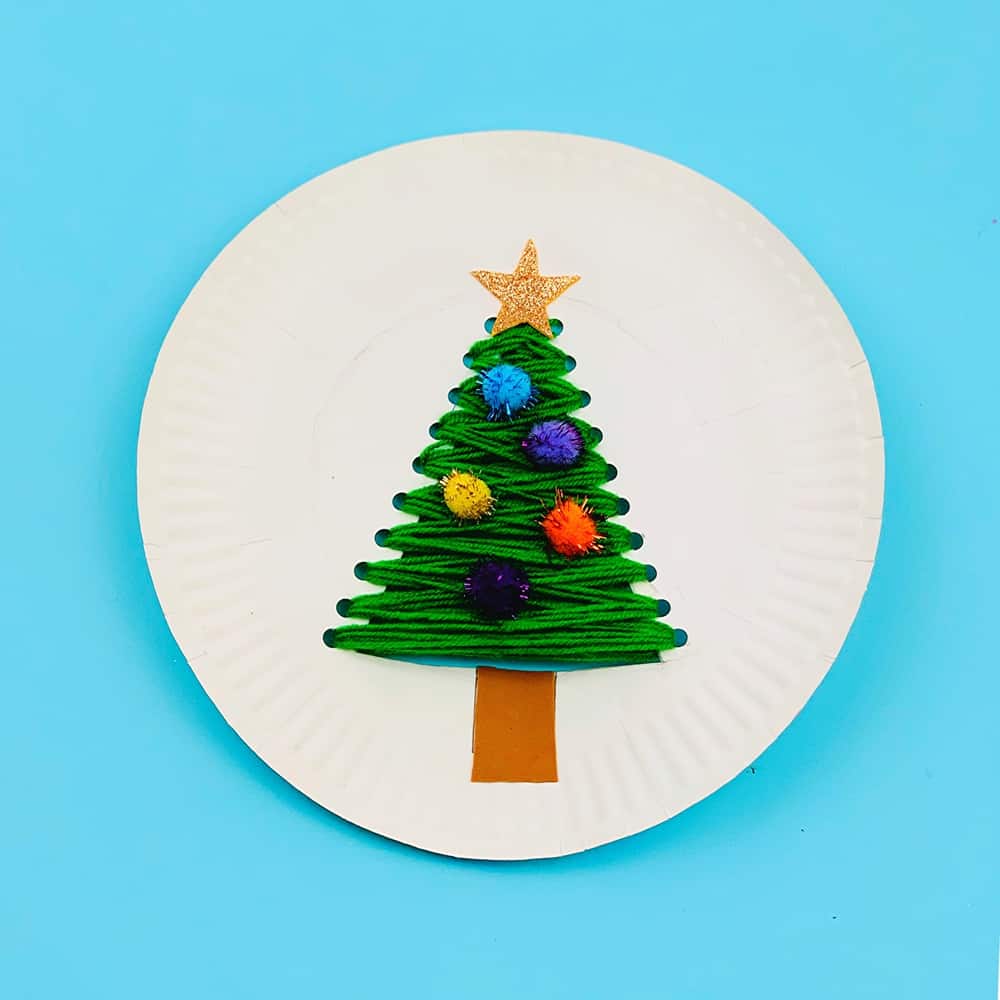 DIY Christmas Tree Paper Plate Craft