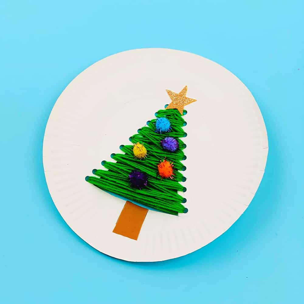 Christmas Tree Paper Plate Craft