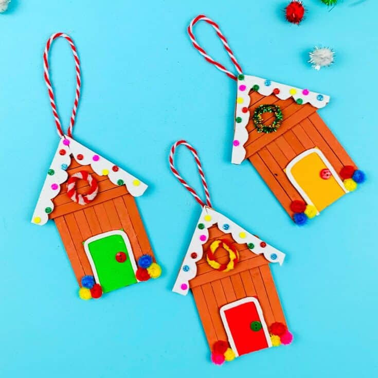 Popsicle Stick Gingerbread House Craft for Kids - Happy Toddler