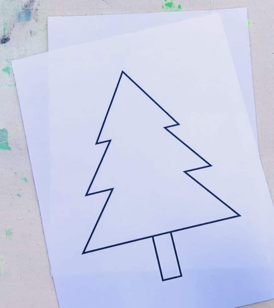 Watercolor Spray Paint Christmas Tree Art Fun DIY Holiday Craft!