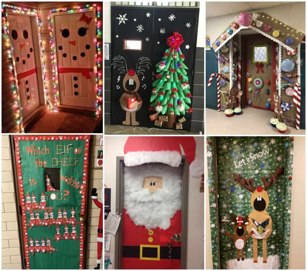40 Festive Ideas for Front Door Christmas Decorations
