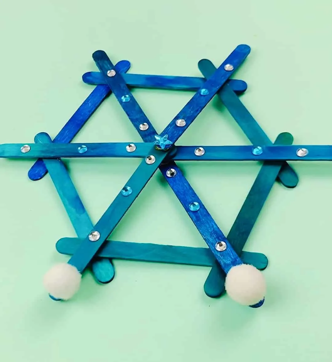 Popsicle Stick Snowflake Craft