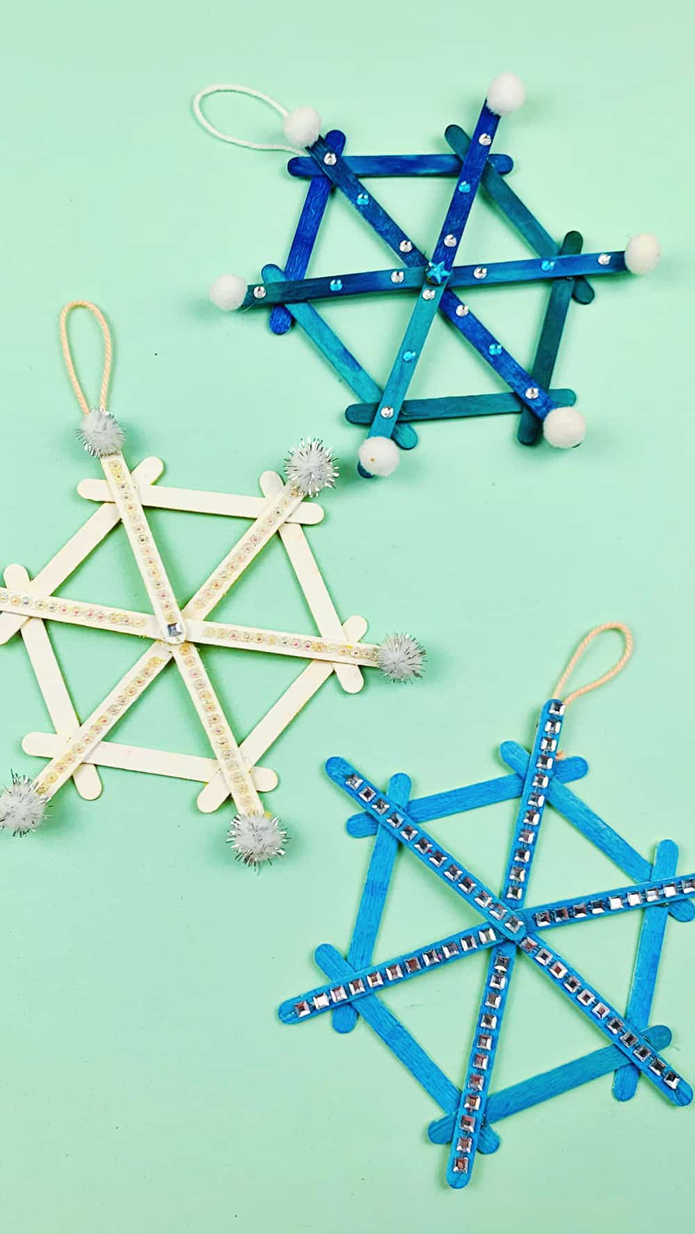 Popsicle Stick Snowflake Craft