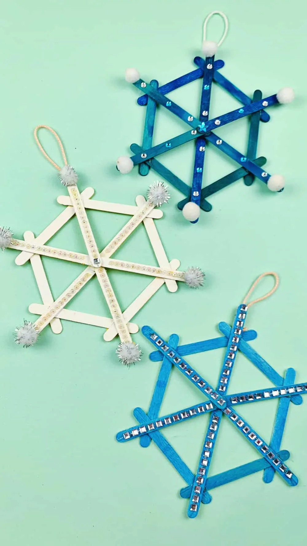 Popsicle Stick Snowflake Craft - Toddler at Play