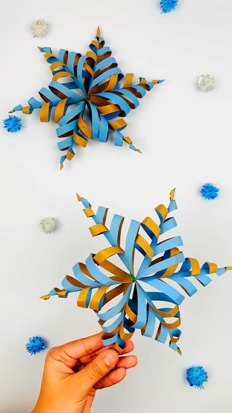 Paper Roll Snowflake Craft - Lovely DIY Snowflakes