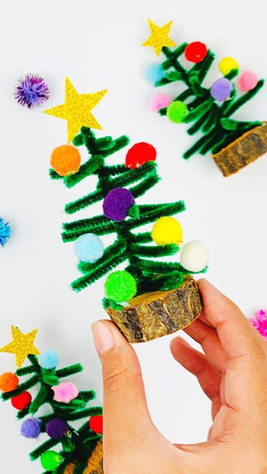 Deck the Halls with Pipe Cleaner Christmas Trees