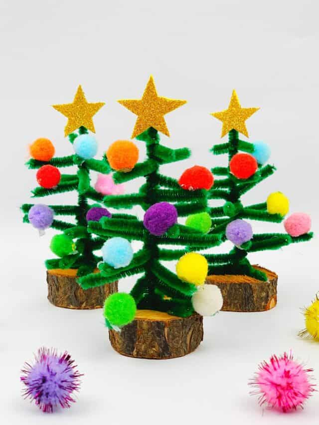 Deck the Halls with Pipe Cleaner Christmas Trees