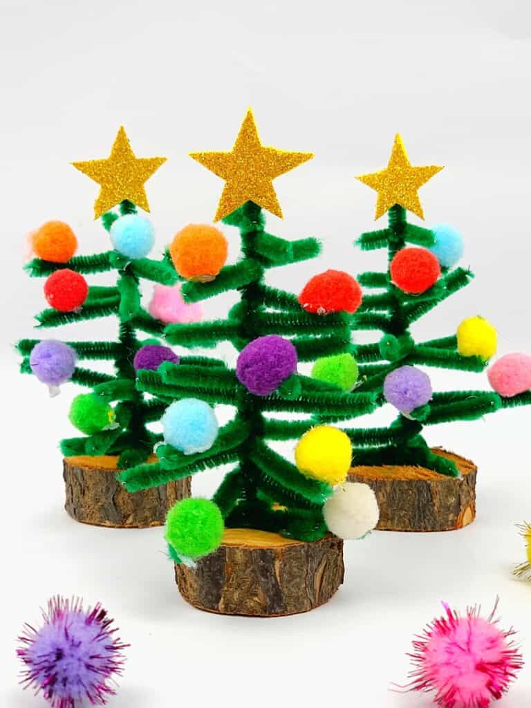 Deck the Halls With Pipe Cleaner Christmas Trees