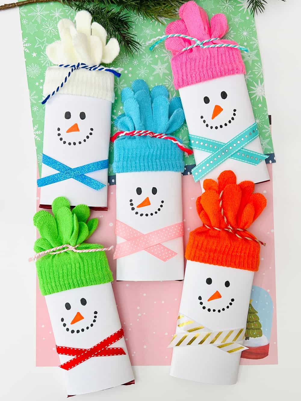 Snowman Chocolate Bars