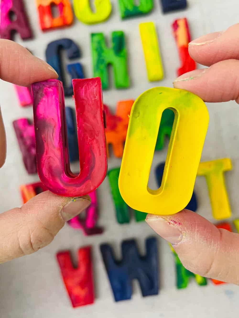 DIY Melted Crayon Alphabet Letters