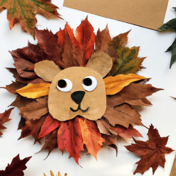 lion leaf craft