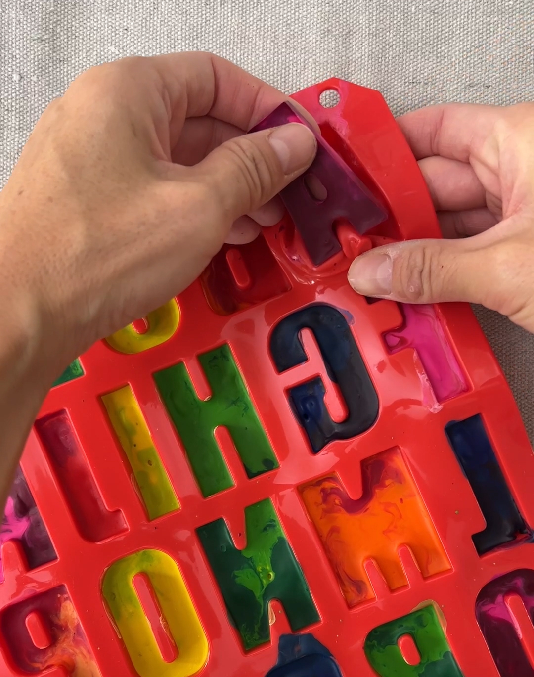 DIY Melted Crayon Alphabet Letters